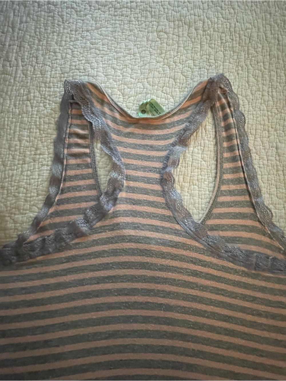 Honeydew Intimates Gray & Pink Striped Racerback Tank and Shorts Sleep Set - Picture 7 of 7